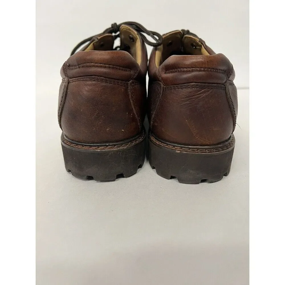 Dockers Brown Leather Oxford Lace Up Shows 13 Oil Resistant Waterproof